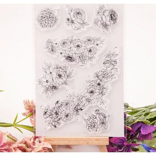 WYSE Mermaid Flower Clear Silicone Stamps Animal Transparent Stamp Seal for DIY Scrapbooking Paper Card Craft Decorative Supplie