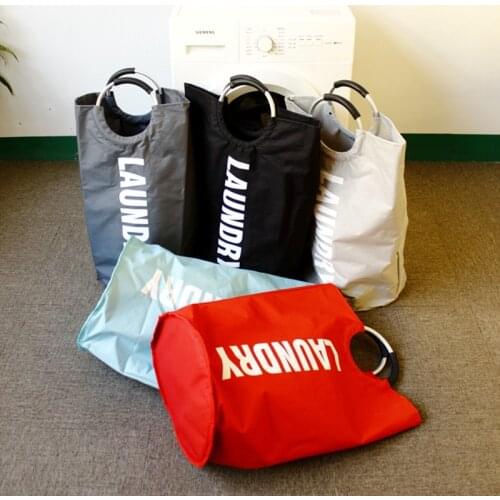 Oxford Cloth Laundry Bag Dirty Clothes Storage Bag Fabric Dirty Clothes Hamper Large Foldable Storage Bag