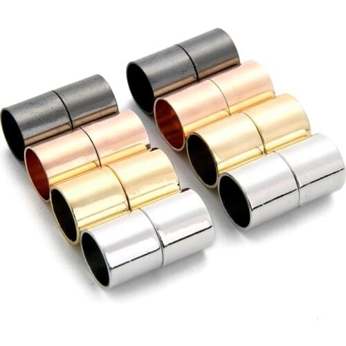 3-15mm 10pcs Copper Magnetic Clasps Jewelry Making DIY Findings Connected Clasps Fit 3-15mm Leather Cord Necklace Bracelets