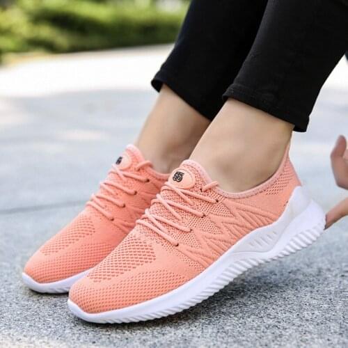 2021 Spring Fashion Sneakers Lightweight Women Fretwork Casual Socks Shoes Breathable Female Antislip Lace Up Walk Shoes Size 42
