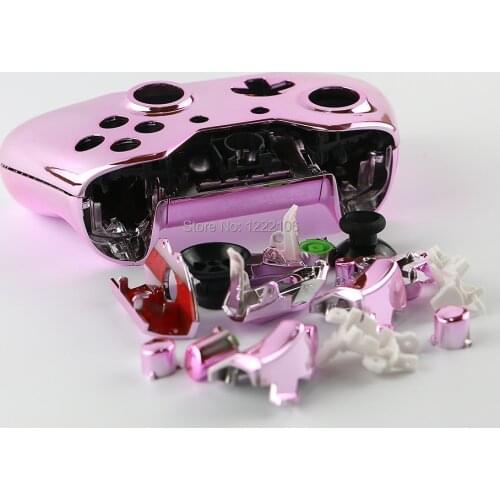 1set Chrome Plating Protective Case Cover Skin Shell case with buttons For Xbox one xboxone Game Console Controller