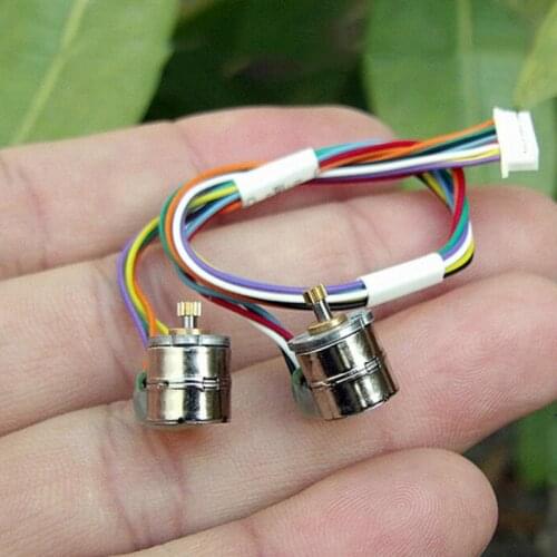 2PCS/Set Micro Mini Stepper Motor 8MM 2 Phase 4 Wire Line Stepping Motor with Small Copper Gear and Connecting DIY Camera Parts