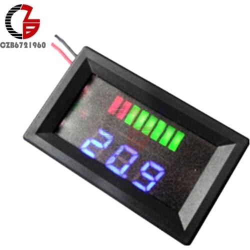 DC 48V Blue LED Battery Capacity Level Indicator Digital Voltage Tester Meter Voltmeter Volt Gauge for Lead-acid Battery