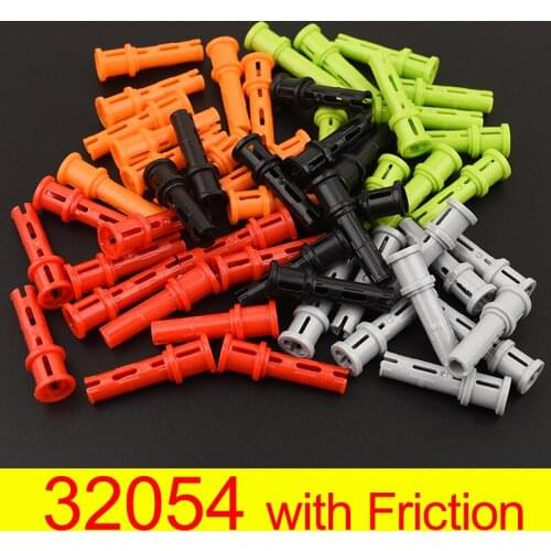50PCS 32054 Pin Long with Friction Ridges Lengthwise Stop Bush Building Block Bricks Accessories Parts MOC Education connector