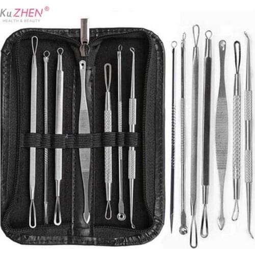 7Pcs Stainless Steel Blackhead Remover Tool Kit Professional Blackhead Acne Comedone Pimple Blemish Extractor Beauty Tool