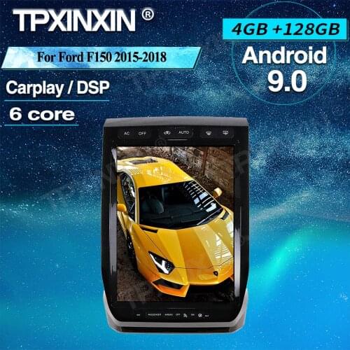 Carplay Android 9.0 6+128G Tesla Screen Car GPS Navigation For Ford F150 2015-2018 Multimedia Player Autoradio Audio Stereo