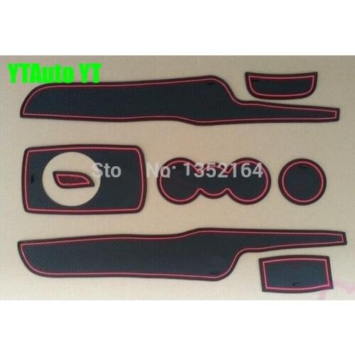 Auto anti-slip cup holder mat non slip door gate pad for fiesta 2009-2013 , car styling