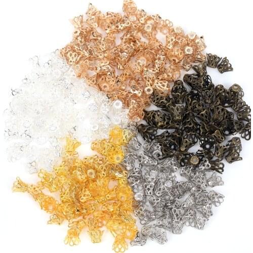 100pcs 5x7mm Flower Torus Beads Spaced DIY Apart Beads Caps Accessories For Jewelry Making Findings Diy Handmade Earring