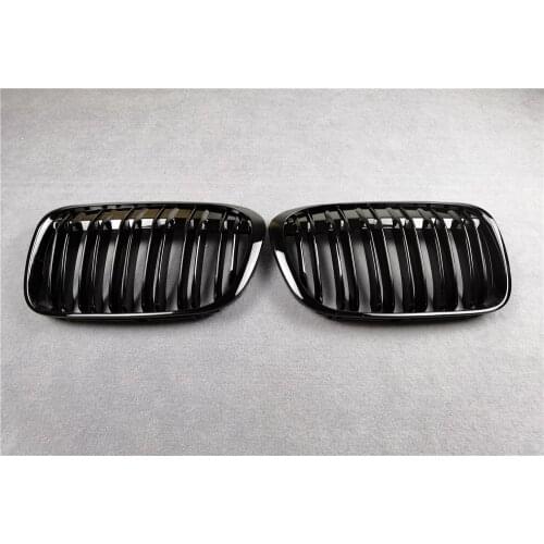 Glossy Black Grille For F20 F22 E46 E90 E92 F30 F34 F32 G30 E39 E60 F10 E84 F48 X3 X4 X5 X6 F06 F12 F01 F07 2-Lines Front Grill