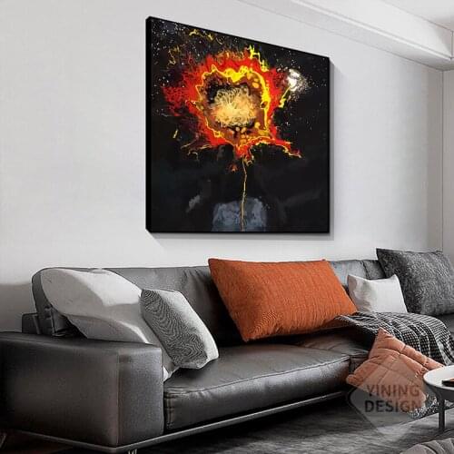 Graffiti Wall Art Poppy Flower Colorful Canvas Paintings on The Wall Art Street Posters and Prints for Home Cuadros Decor