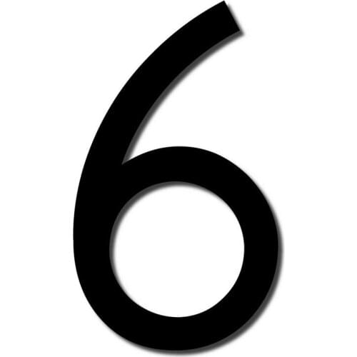 Customized HOUSE NUMBER Avenida 6 High Quality Acrylic Large Cool Stylish Modern Gloss Black