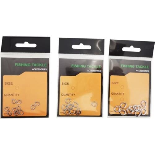 2PACK 20pcs Pear Fishing Ring Solid Seamless Steel 180-280LB Jigging Fishing Swivel Accessories DIY fishing hook bait Swive ring