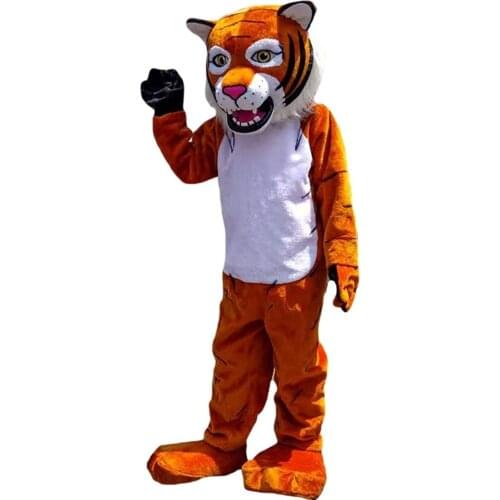 Halloween Costumes for Women and Men Tiger Mascot Costume Adult Cosplay Party Wildcat Cartoon Dress Up