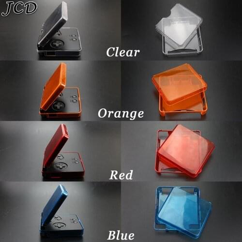 JCD 4Set Crystal Plastic Clear Case Shell Protective Hard Cover For Nintendo Gameboy Advance SP GBA SP Game Console Case