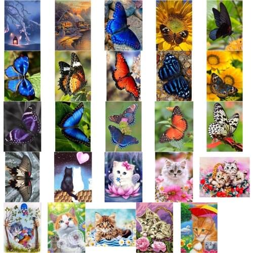 Colorfully butterfly cross stitch kit people 18ct 14ct 11ct count print canvas stitches embroidery DIY handmade needlework