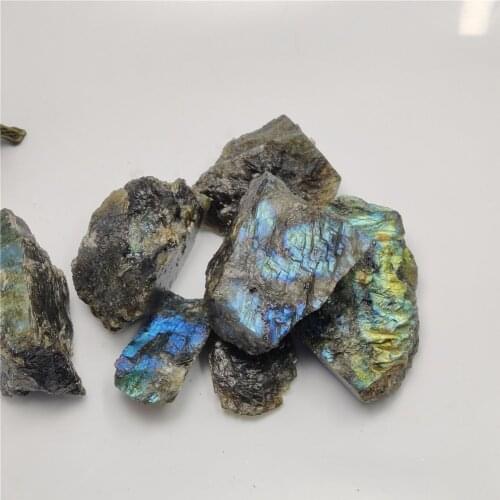 100g Natural Colorful Labradorite Crystal Original Moonstone Natural Stones Ornament Moonstone Labradorite Carving Ore Specimen