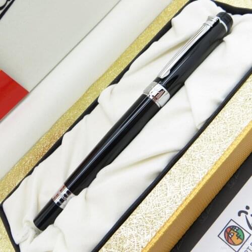 Picasso Emotion Roman Fountain Pen Black-Silver | Picasso Pen | İsme Special Pen