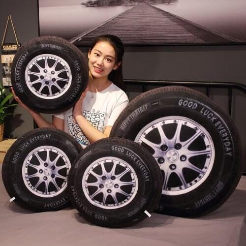 1pc 40CM 3D Simulation Tire Cushion Wheels Plush Toy Vehicle Tire Home Pillow Cushion Boys Birthday Gifts For Children