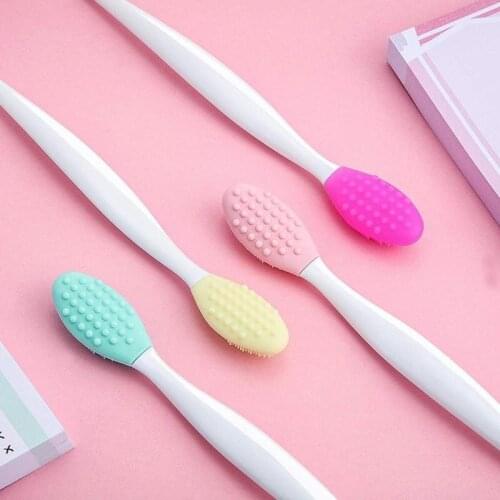 1PC Silicone Face Cleansing Brush Effective Nose Exfoliator Blackhead Acne Removal Soft Deep Cleaning Brush Face Care Tool