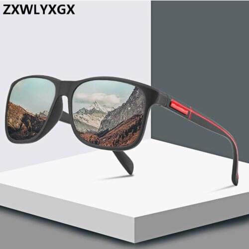 ZXWLYXGX Brand Designer New Fashion Polarized Sunglasses Men Square Frame Male Sun Glasses fishing Driving Sun Glasses UV400