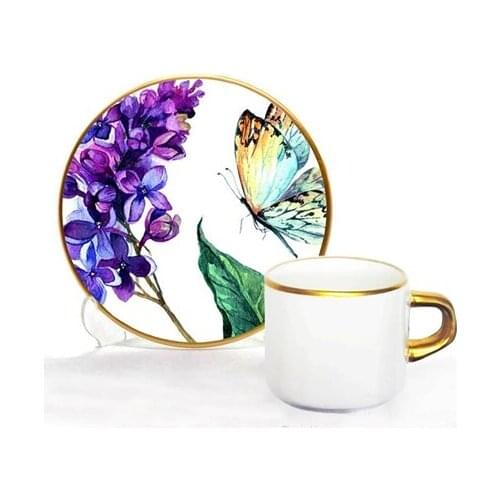 Focus Turkish Coffee Set 12 Pieces Butterfly