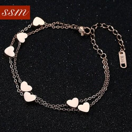 Decorated with titanium steel foot chain and accessories of the world us and Korean version