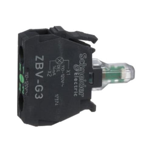 ZBVG3 Light block for head Ø22, green, integral LED, 110...120 V AC
