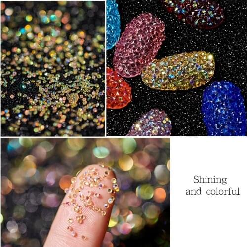 1.2mm/1200pcs Nail art Crystal stone Mini Glass Micro crystal Rhinestone Decoration