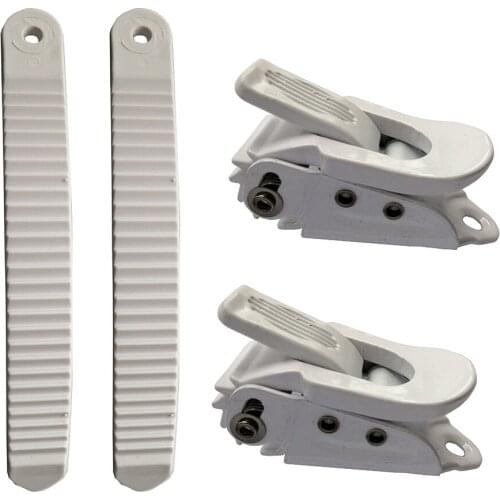 1 Set New Snowboard Binding Parts 2 Buckles With 2 Straps For Snowboard Strap-In Toe Tongue Binding System White Outdoor Parts