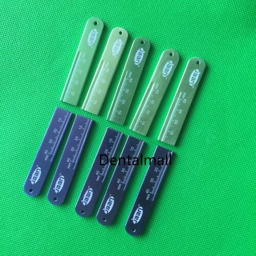 10pcs/set Dental ALUMINIUM Endodontic Endo Rulers Span Measure Scale