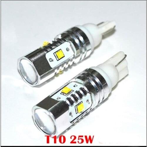 2pcs White T10 W5W 360 Degree 25W 168 921 Cree chips led 5LED Bulb Free Error Backup Reverse Light Auto led Car lamp