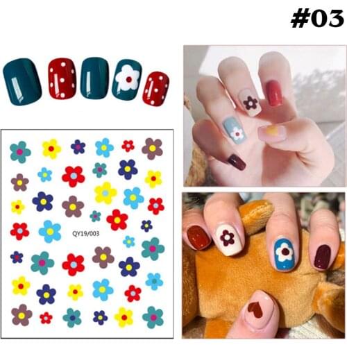 2Pcs Fruits Florals Elegant Nails Art Manicure Back Glue Decal Decorations Design Nail Sticker For Nails Tips Beauty