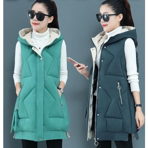 2021 Autumn Winter Women Vests Coat Warm New Dwon Cotton Thick Lady Clothing 3XL Plus Size Parka
