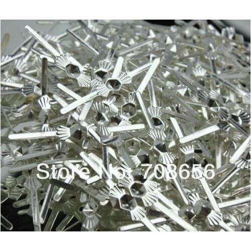 5000pcs SILVER GOLD CHANDELIER PARTS LAMP CRYSTAL PRISM BEAD CONNECTOR PINS BOWTIE