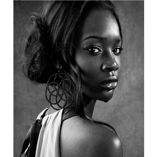 5D DIY Diamond Painting Native African Girl bead Embroidery Cross Stitch Full Square Drill Mosaic Rhinestone Decoration C626