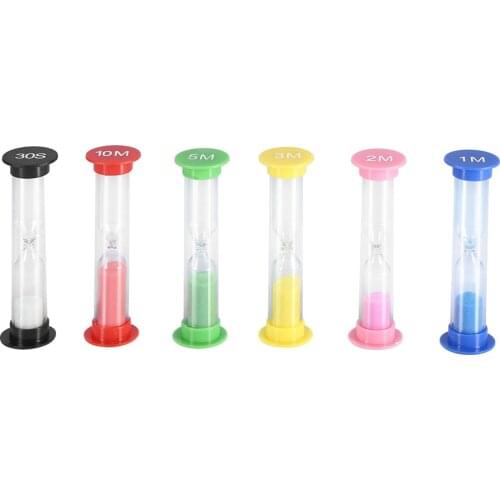 6pcs/ Set Sand Glass Timer Hourglass For Cooking Baking Game Exercise Decoration Suitable For Home And Office