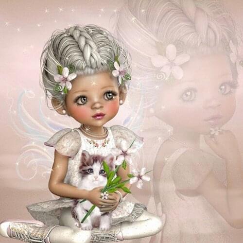 Diamond Painting Full Square/Round Diamond Painting"Cartoon Girl "Picture Rhinestones Mosaic Diamonds Embroidery Home decor