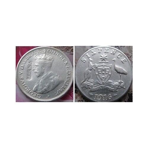 Australia six pence 1916 copy coins