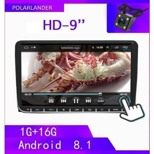9''2 Din GPS Android Car Radio for VW/Seat FM Wifi BT Mirror Link USB AM 1024x600 Pixels Bluetooth Airplay Touch Hot Selling