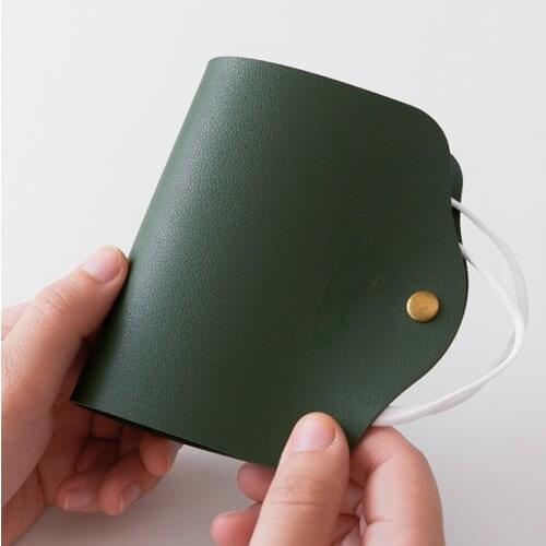 Mask Storage Clip Double Sided Leather Mask Temporary Storage clip foldable compact and fresh Portable Dust Mask Storage Box