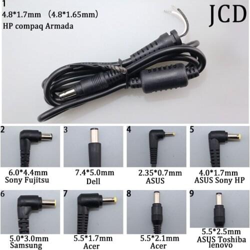 Power Cable Cord Connector DC Jack Charger Adapter Plug Power Supply Cable for Samsung HP Dell Sony Toshiba Asus Acer Lenovo