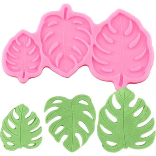 Monstera Leave Silicone Molds Fondant Cake Decorating Tools DIY Party Cupcake Topper Mould Chocolate Candy Polymer Clay Moulds
