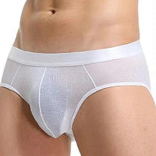 Mens Soft Sexy Low-Waist Briefs Seamless Breathable Shorts Underwear Ultra-Thin Underpants Fashion Bikini Panties
