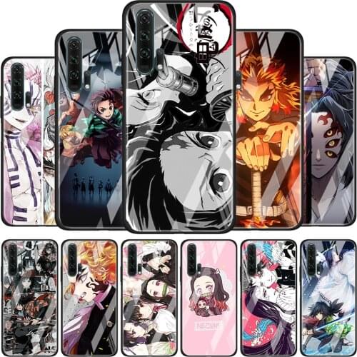 Animal Kimetsu No Yaiba Soft Tempered Glass Cover For Honor 30 20 10 9X 8X Lite Pro Plus Phone Case Coque Shell