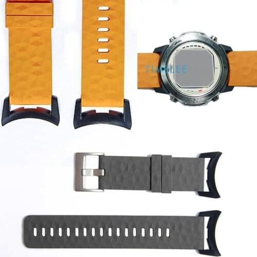 For Suunto D6 D6i Dive Computer Watch Soft Silicone Strap Kit Watchbands+ PC Adapters