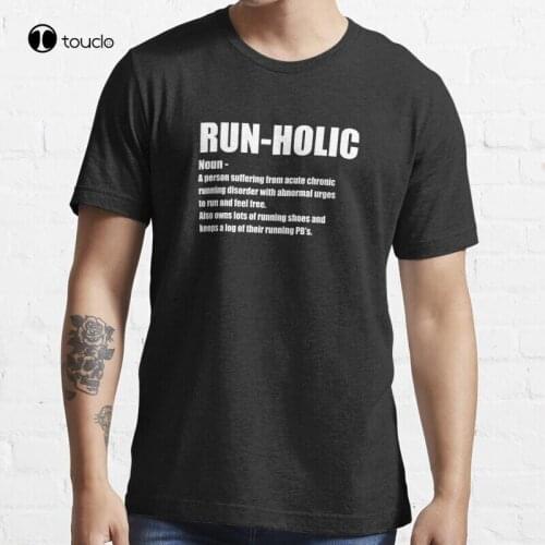 New Running Funny - Run Holic Noun T-Shirt Cotton Tee Shirt S-5XL