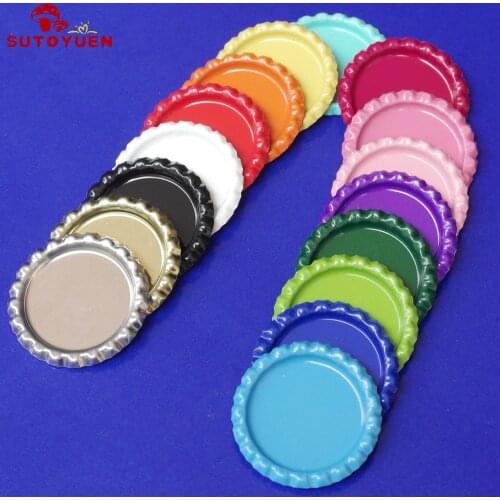 New Arrival Color 1300 pcs 1 inch 25.4mm Round Metal Beer Flattened Bottle Caps For Hair bows Crafts and Jewelry decorative