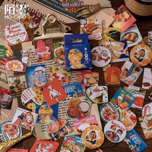 Wholesale Decoration 10 Boxes Grocery Club Adhesive Flake Stickers Planner Diary Stick Label Journaling Cute Stationery