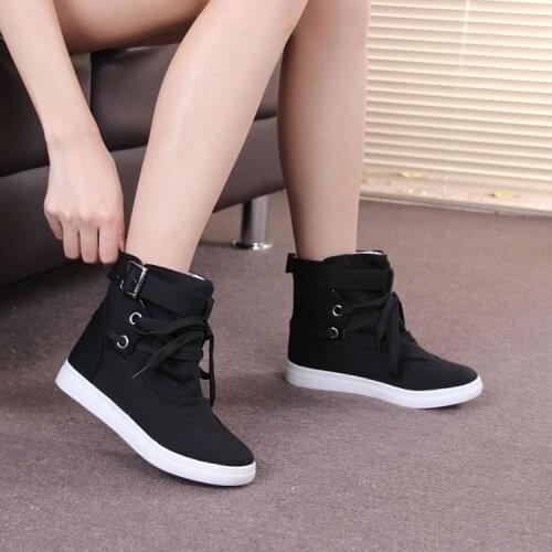 Fall shoes high top sneakers schoenen vrouw zapatilla autumn woman board breathable zapatillas canvas casualzapatilla shoes