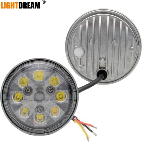 Par36 24W Led Sealed Round High Low Beam For John Deere Tractor 2010,2120,2130,3130,3030+ OEM: RE19081, RE19082